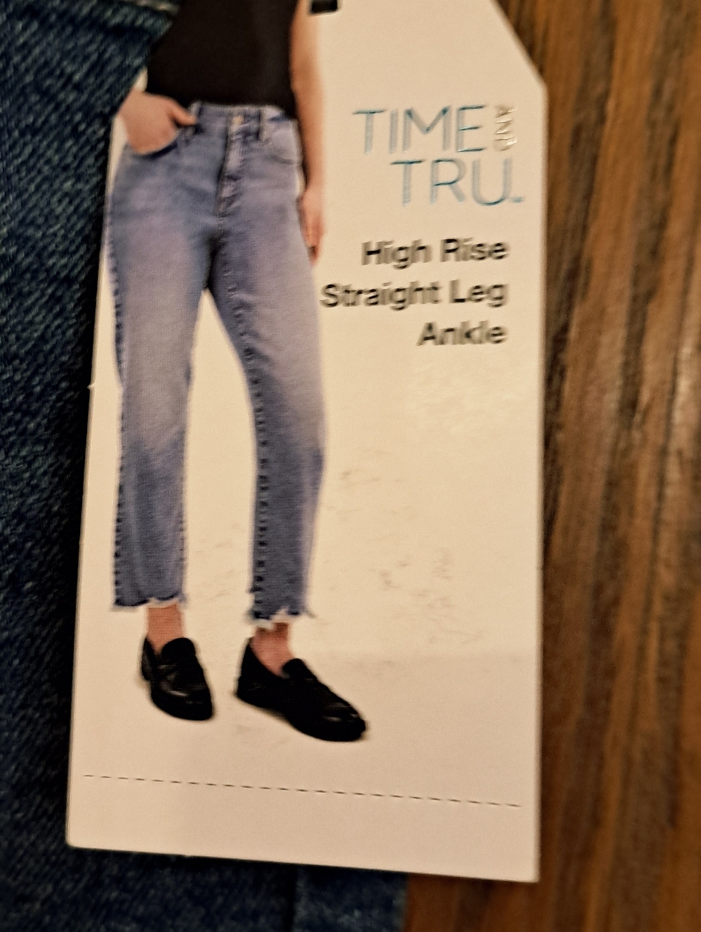 Time and Tru Light Blue High-Rise Straight Leg Ankle Jeans sizes 12, 14, 18,20 - Picture 3 of 4